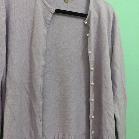 Carolyn Taylor Purple Cardigan medium - Picture 2 of 5